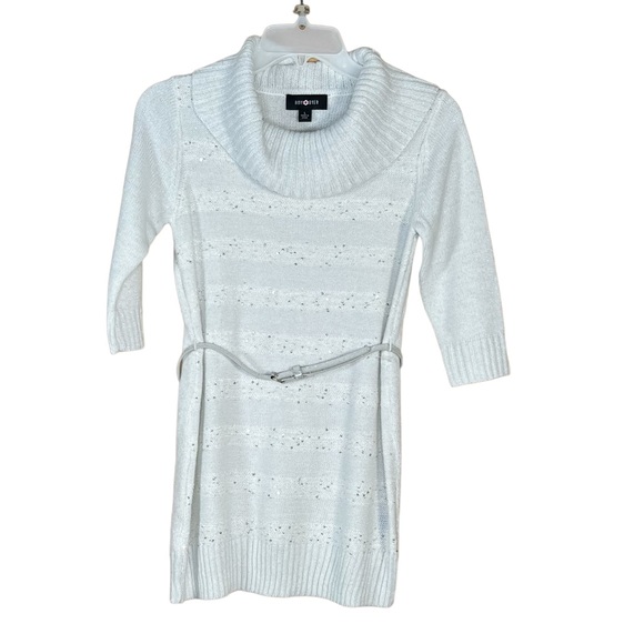 Amy Byer Girls Metallic Christmas Sweater Dresses With Sequins Girls Lar… - Picture 3 of 15